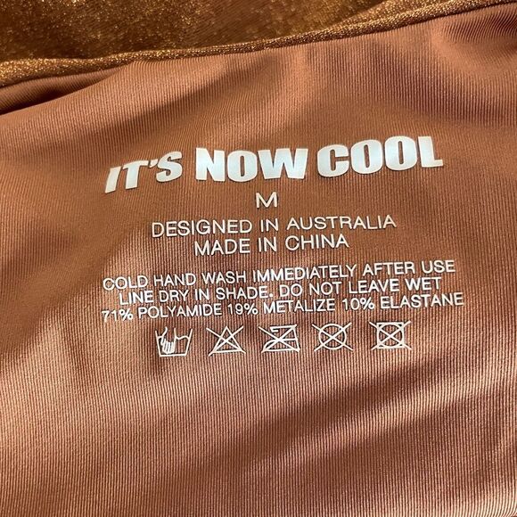 Free People It’s Now Cool The One Piece In Topaz Lurex Size Medium New - Picture 16 of 16